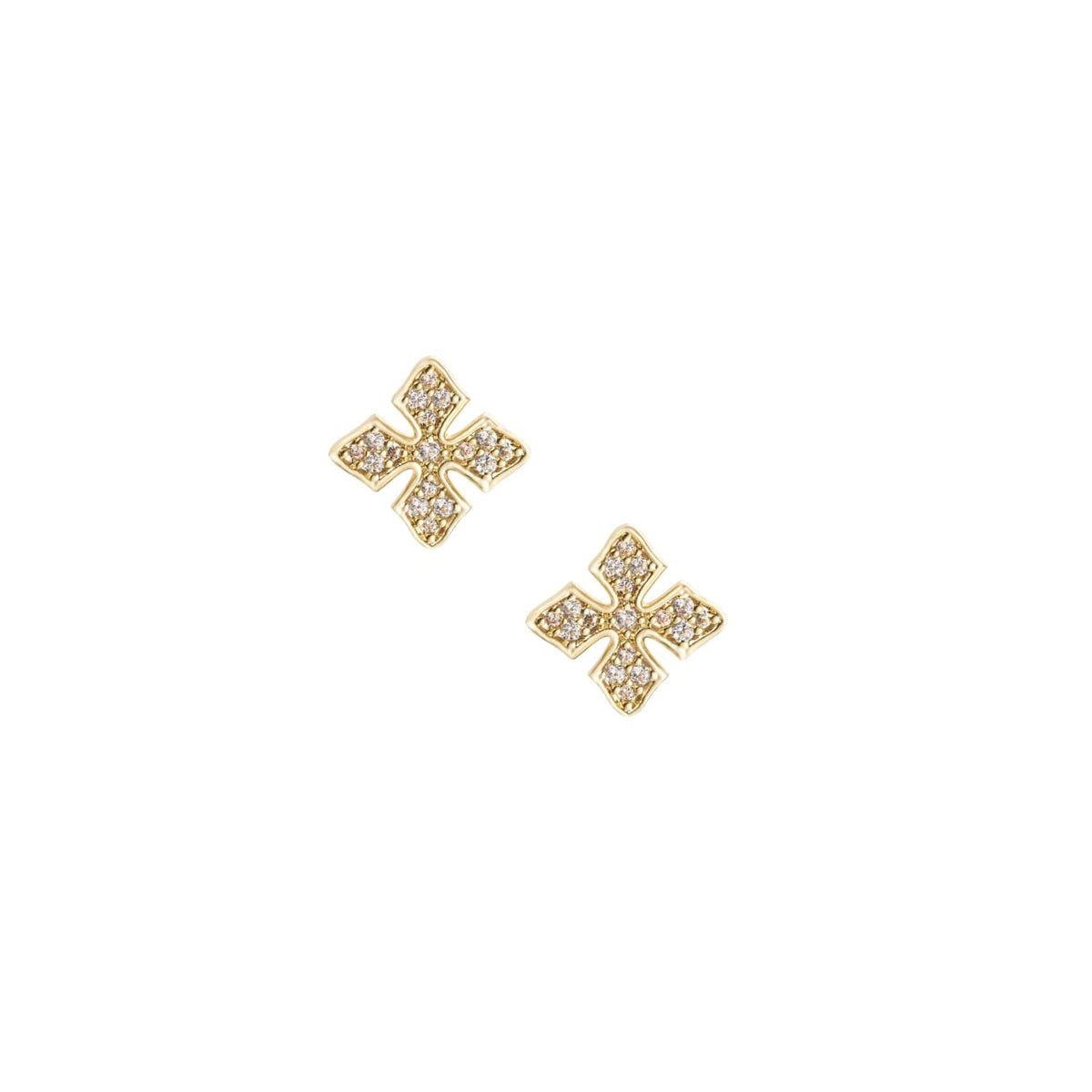 Natalie Wood Designs Shine Bright Cross Stud Earrings