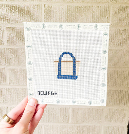 New Age Needlepoint Traditional Navy Boat and Tote Canvas