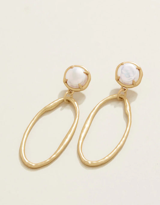 Spartina 449 River Club Earrings Pearl