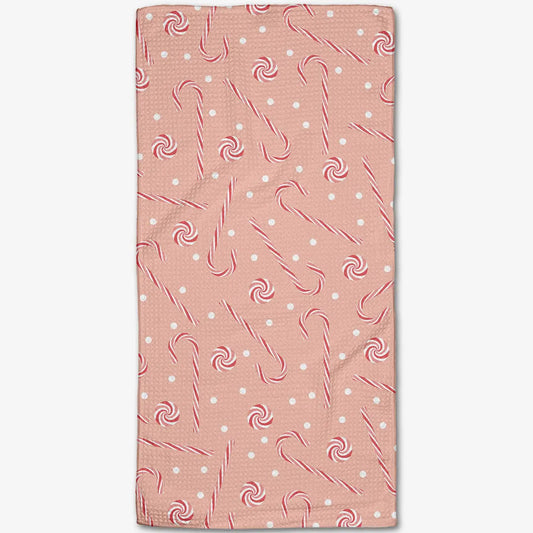 Geometry Pink Peppermint Bar Towel