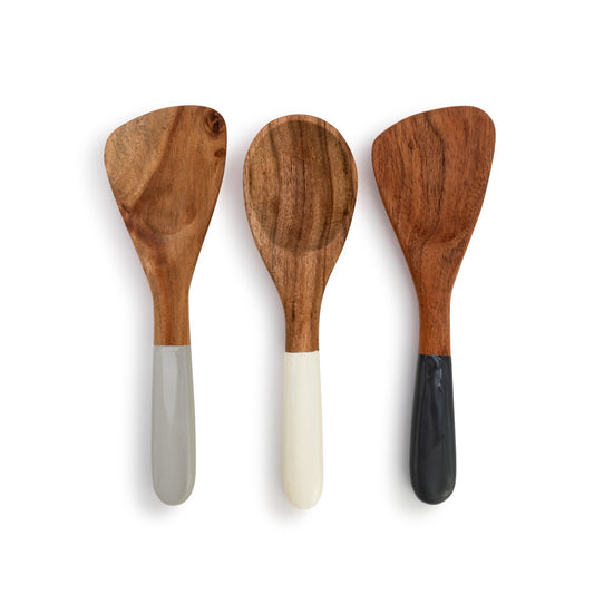 Demdaco Acacia Wood Appetizer Spoons (set of 3)