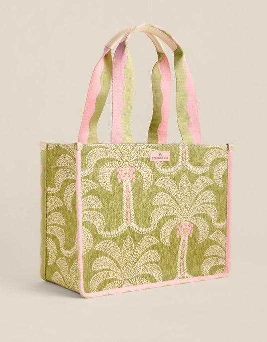 Spartina 449 Trim Tote Castillo Green Palms