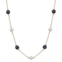 Meghan Browne Beiber Black Pearl Necklace