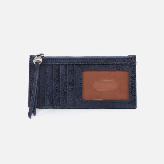 HOBO Carte Card Case in Buffed Leather Indigo Sky