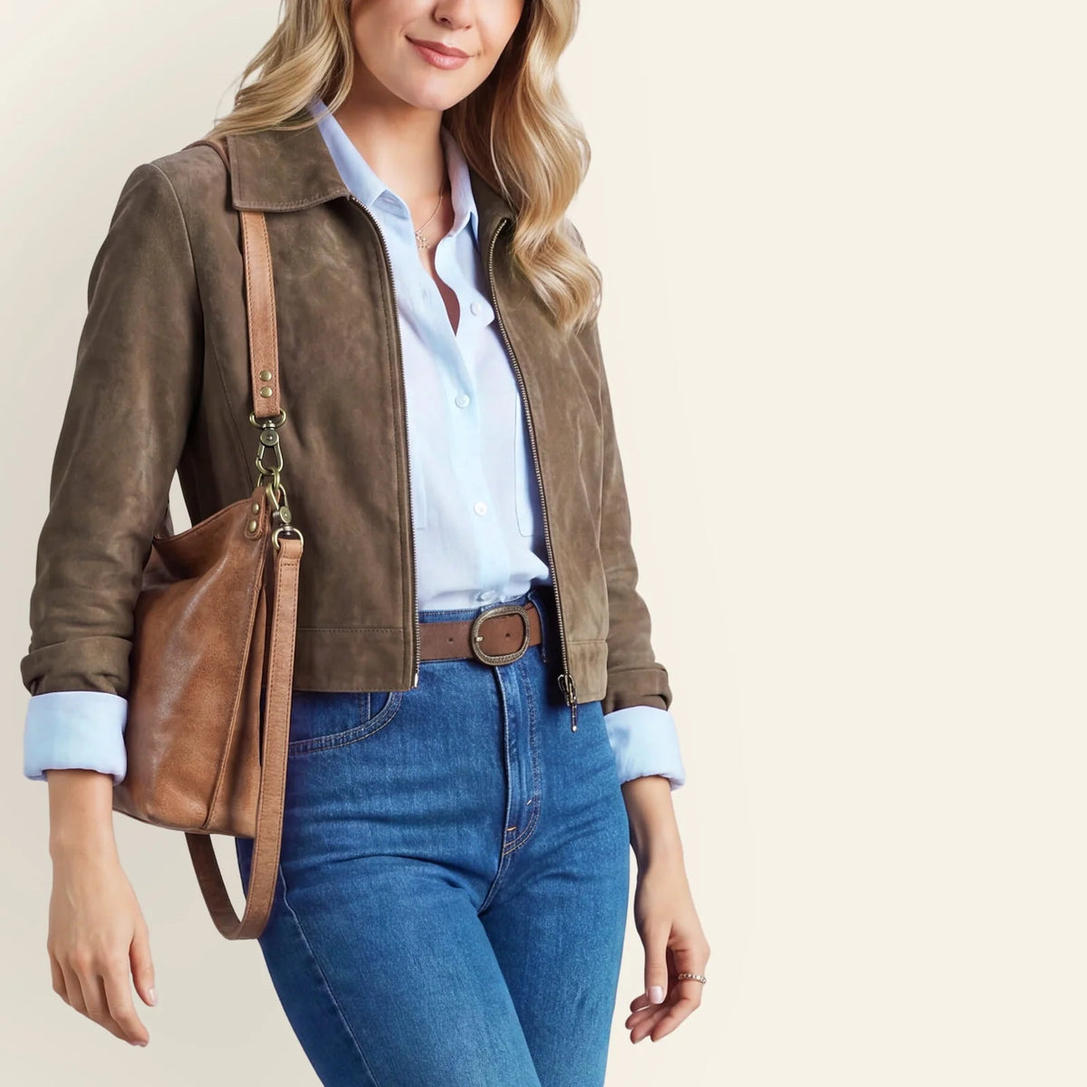 HOBO Pier Shoulder Bag Whiskey Buffed Leather