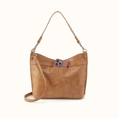 HOBO Pier Shoulder Bag Whiskey Buffed Leather