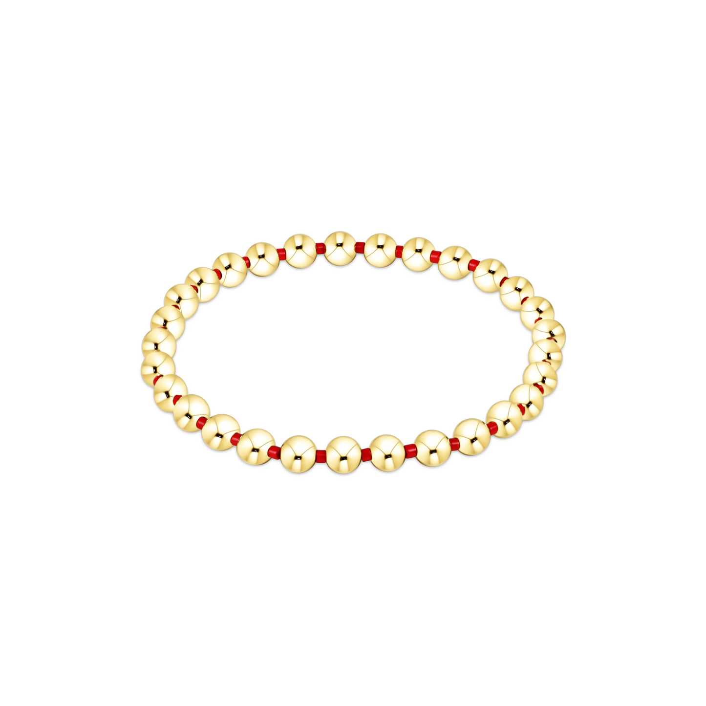 Enewton Gameday Hope Grateful 5MM Bead Bracelet - Bright Red