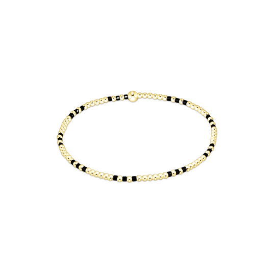 Enewton Gameday Hope Joy Pattern 2mm Bead Bracelet - Onyx