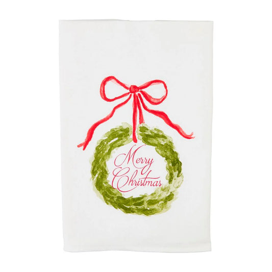 Mud Pie Merry Christmas Topiary Tea Towel