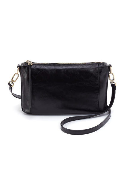 HOBO Darcy Carry-All Crossbody Black Polished Leather
