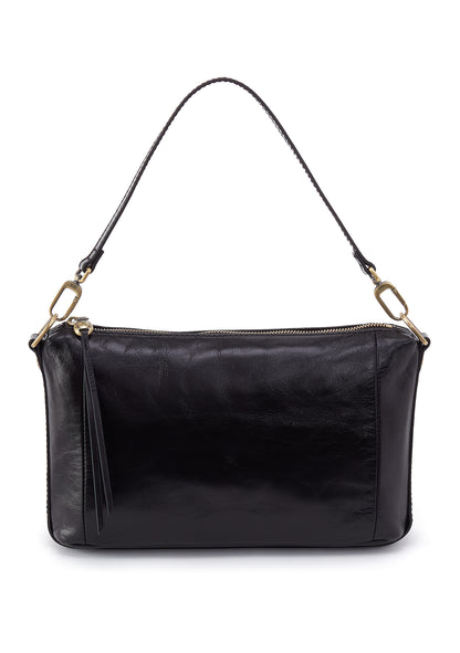 HOBO Darcy Carry-All Crossbody Black Polished Leather