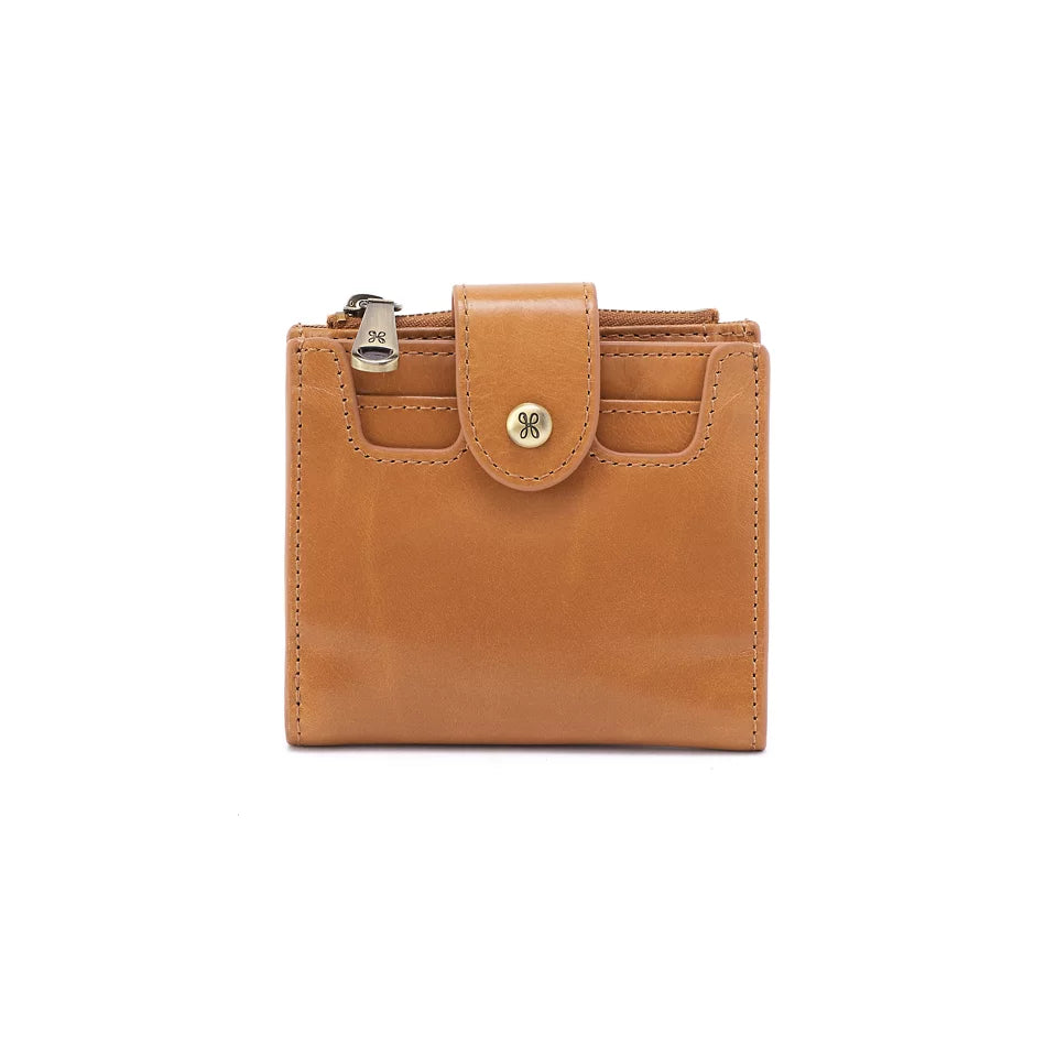 HOBO Dunn Mini Wallet Truffle Polished Leather