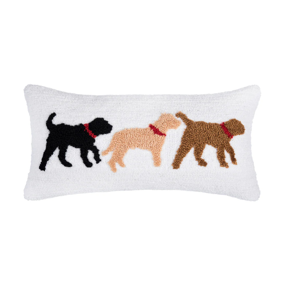C and F Home Dog Trio Hooked Pillow