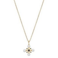 Meghan Browne Capa Black and Pearl Necklace