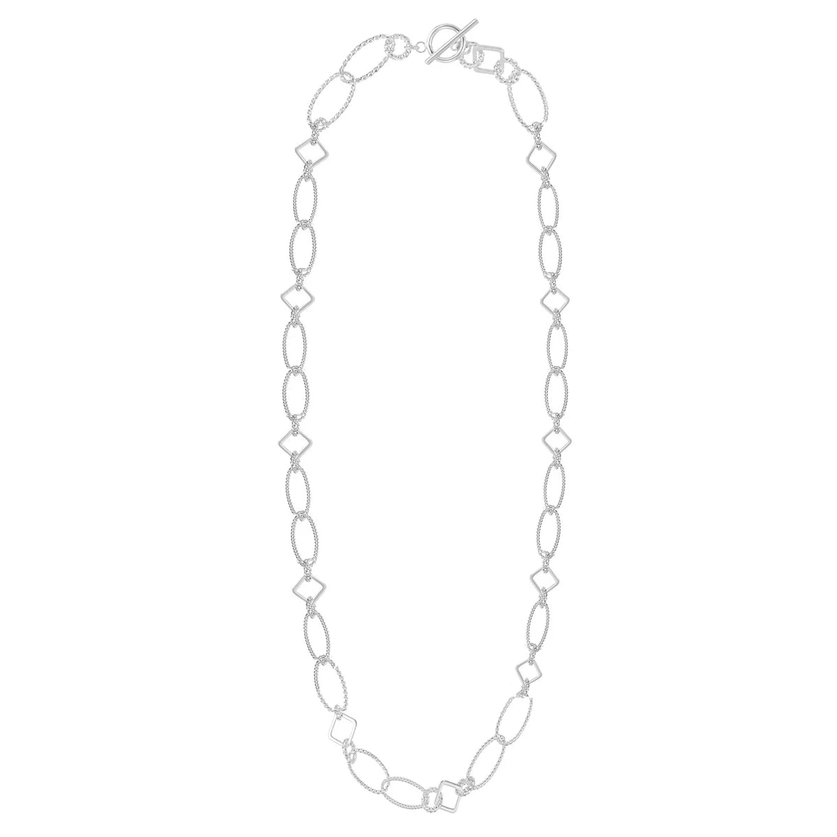 Natalie Wood Designs Horizon Chain Necklace in Silver