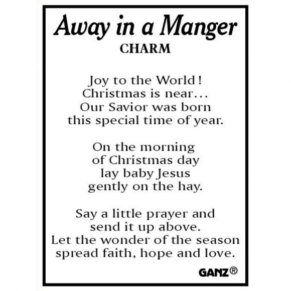 Ganz Away in a Manger Pocket Charm
