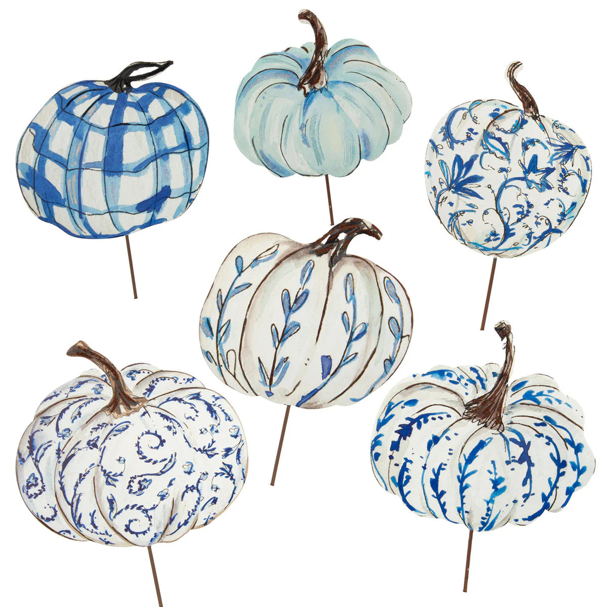 The Round Top Collection Beck's Blue & White Pumpkins