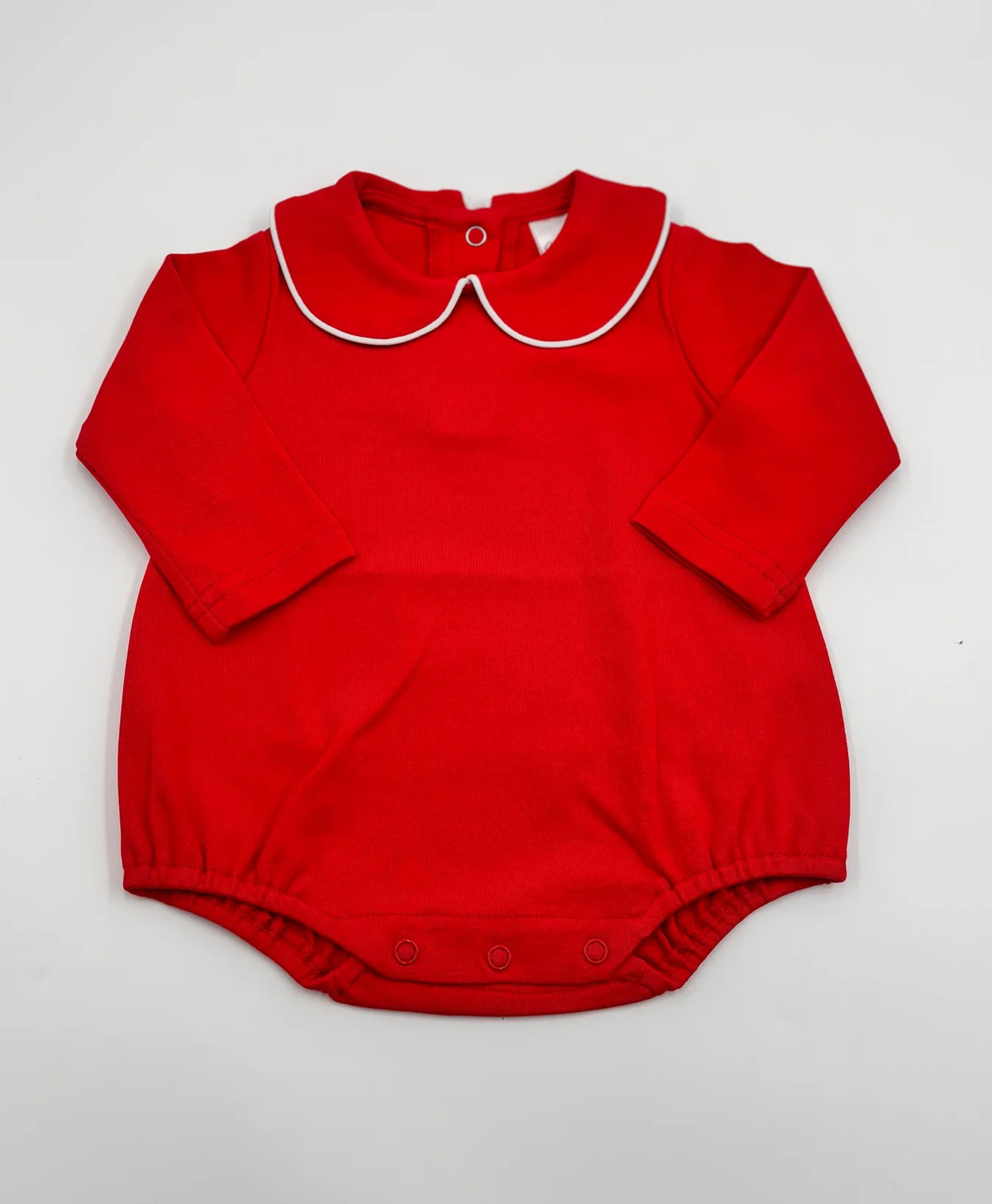 Piped Collar Bubble Long Sleeve - Red