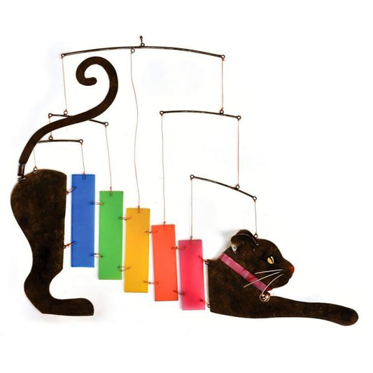 Gift Essentials Wiggly Rainbow Kitty Wind Chime