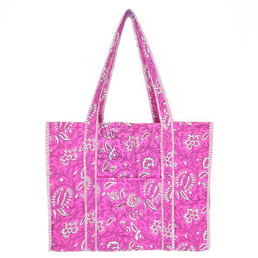 Anju Quilted Tote Bag with Travel Pouch