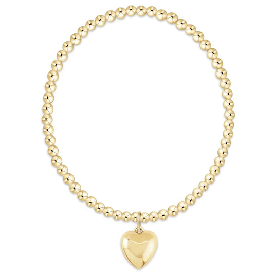 Enewton Classic Gold 3mm Bracelet - Love Plush Charm