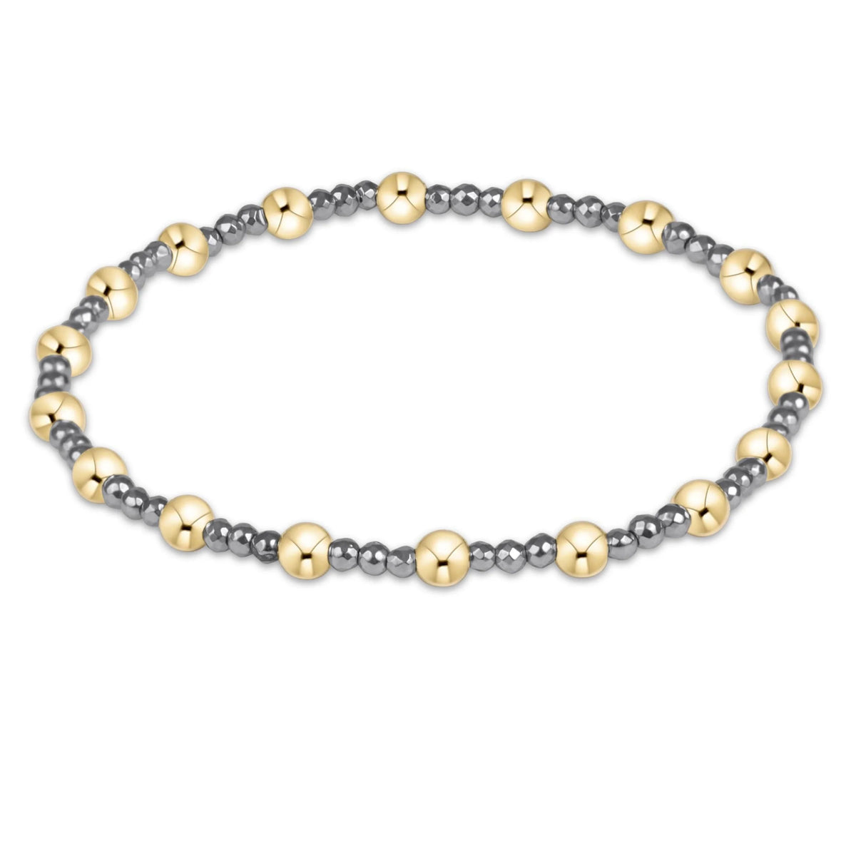 Enewton Sincerity Silver Faceted Hematite 2mm Bracelet