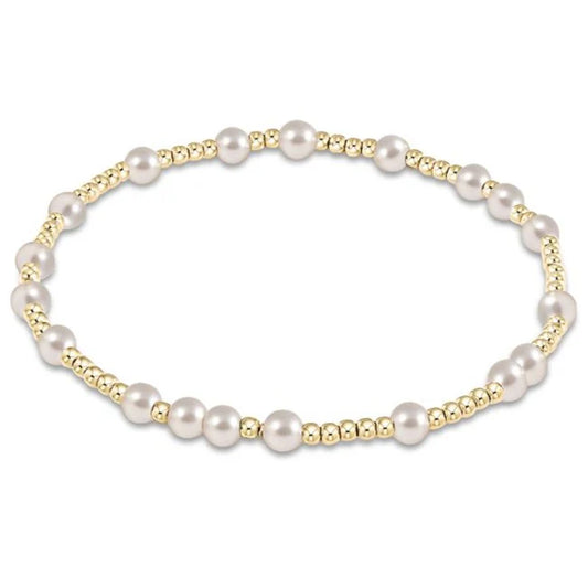 Enewton Classic Gold Sincerity Pattern 4mm Bead Bracelet - Pearl