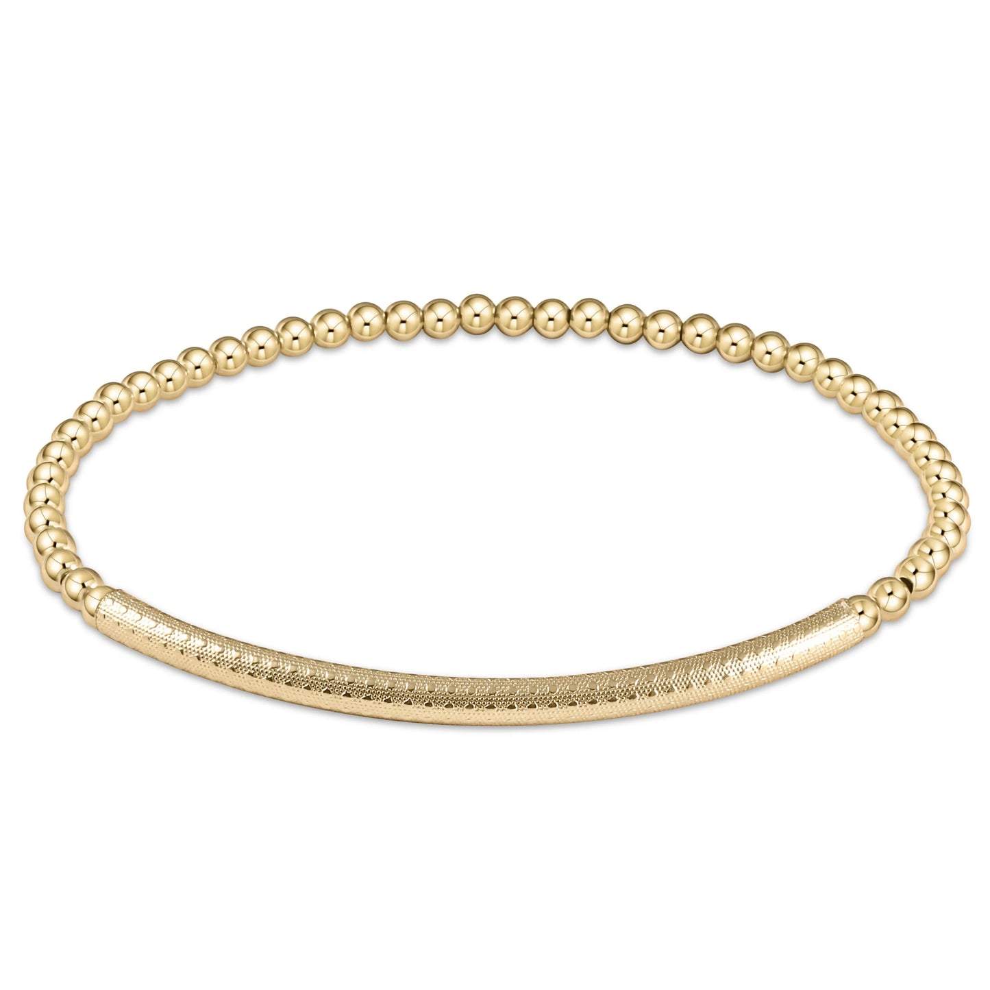 Enewton Bliss Bar Textured Gold 3mm Bracelet