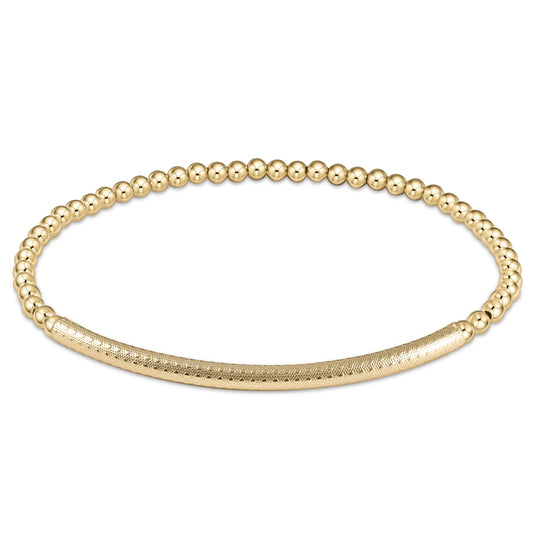 Enewton Bliss Bar Textured Gold 3mm Bracelet