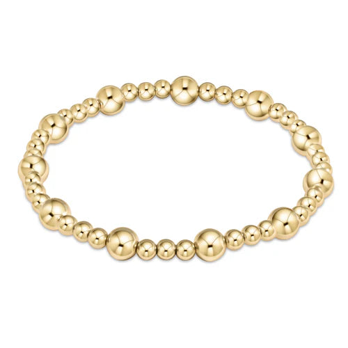 Enewton Classic Serenity Pattern 6mm Bead Bracelet - Gold