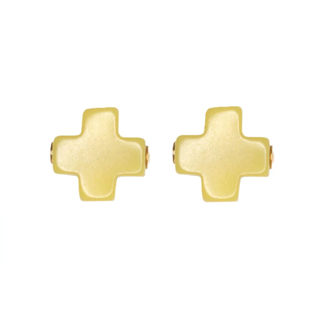 enewton Signature Cross Stud - Canary