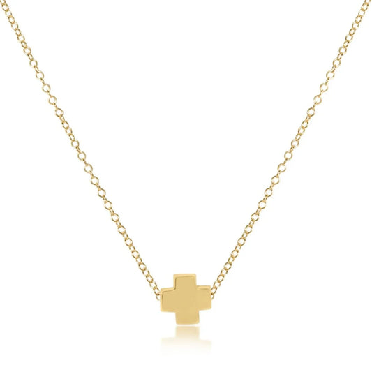 Enewton 16" Necklace Gold - Signature Cross Small Gold