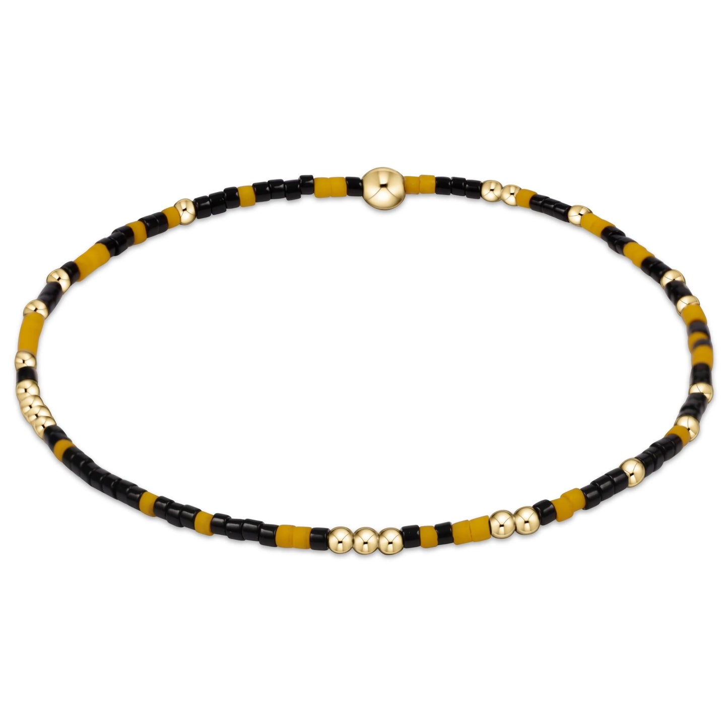 Enewton Gameday Hope Unwritten Bracelet - Golden Yellow/Onyx