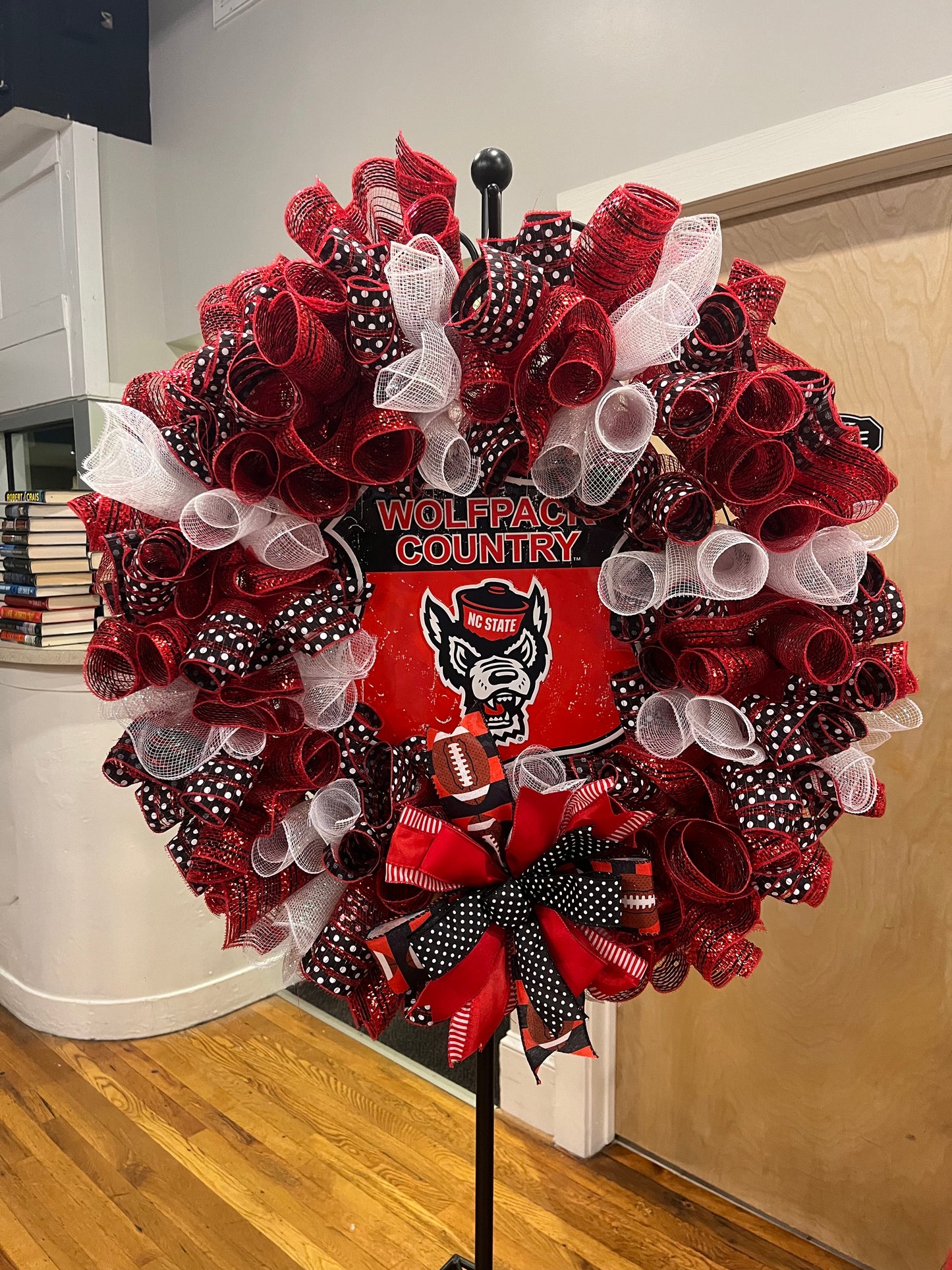 Becca's Bowtique NC State Wreath