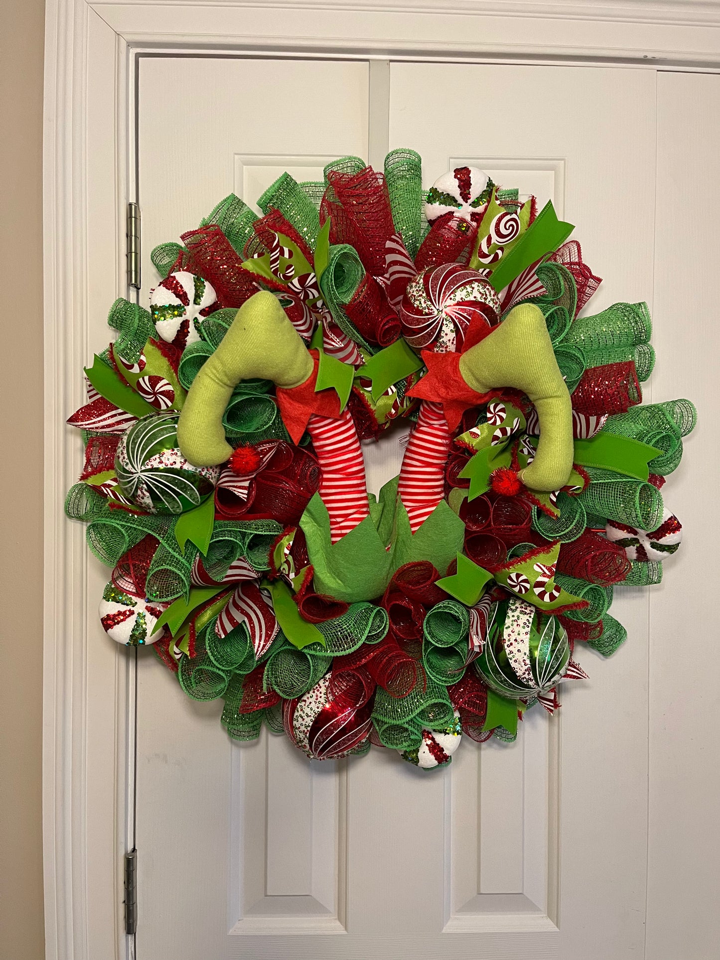 Becca's Bowtique Elf Butt Wreath