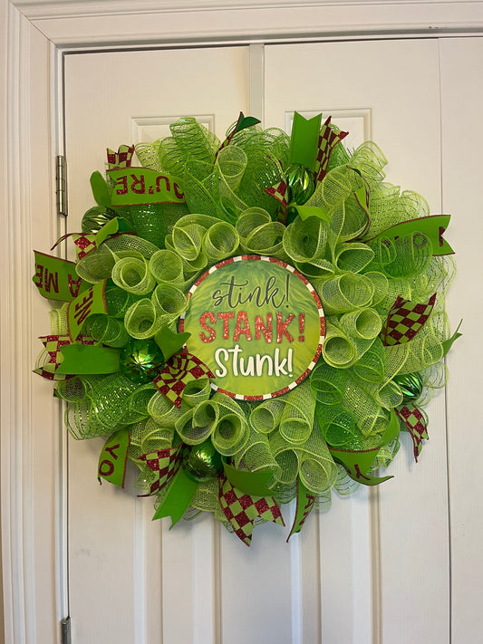 Becca's Bowtique Stink Stank Stunk Wreath