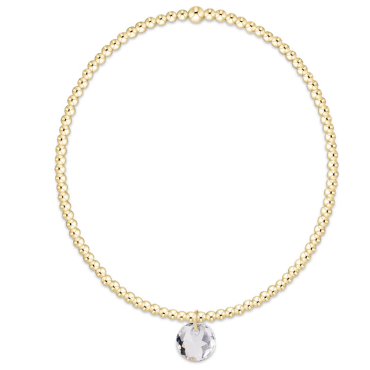 Enewton Classic Gold 2mm Bracelet - Reflection Charm 4