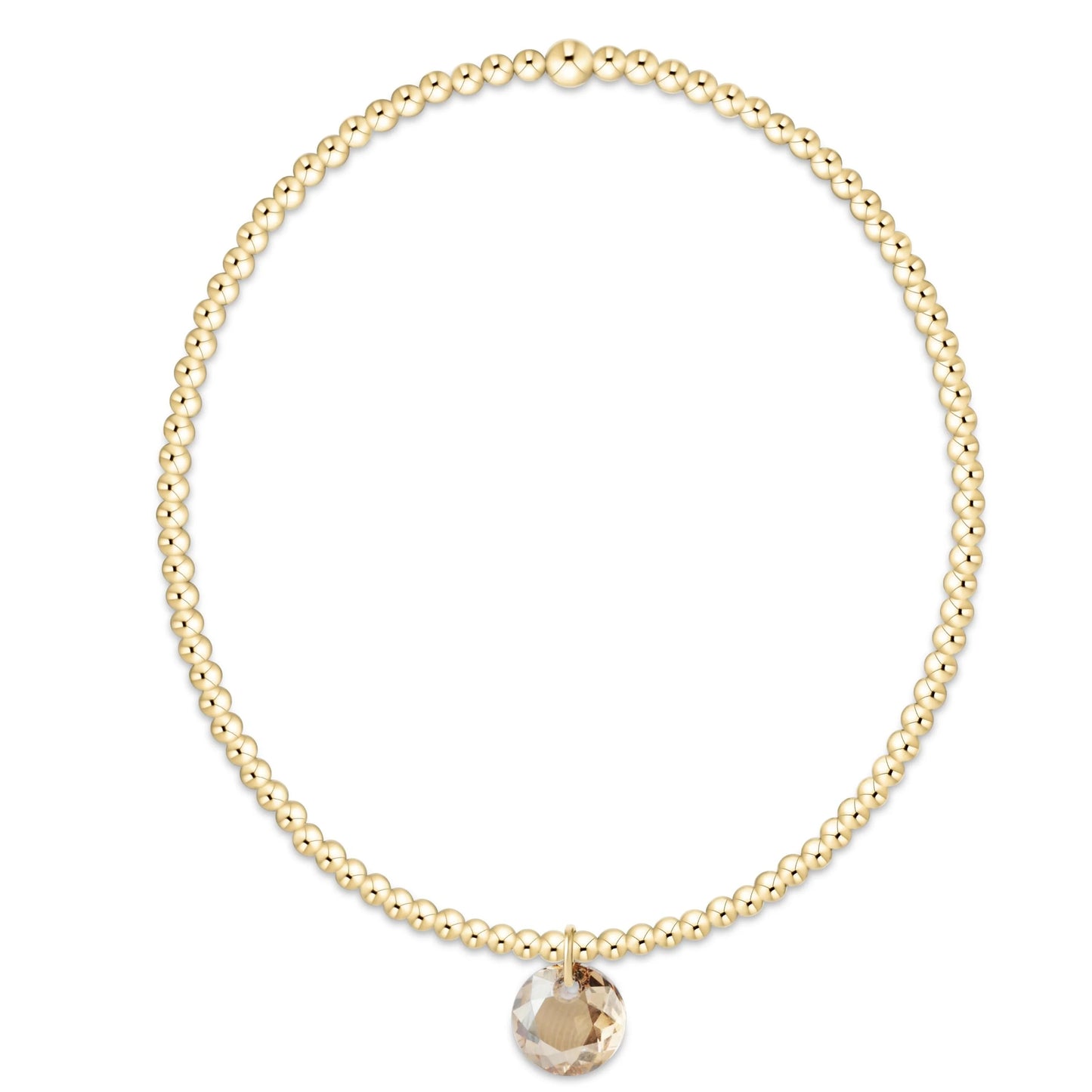 Enewton Classic Gold 2mm Bracelet - Reflection Charm 11