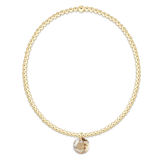 Enewton Classic Gold 2mm Bracelet - Reflection Charm 11