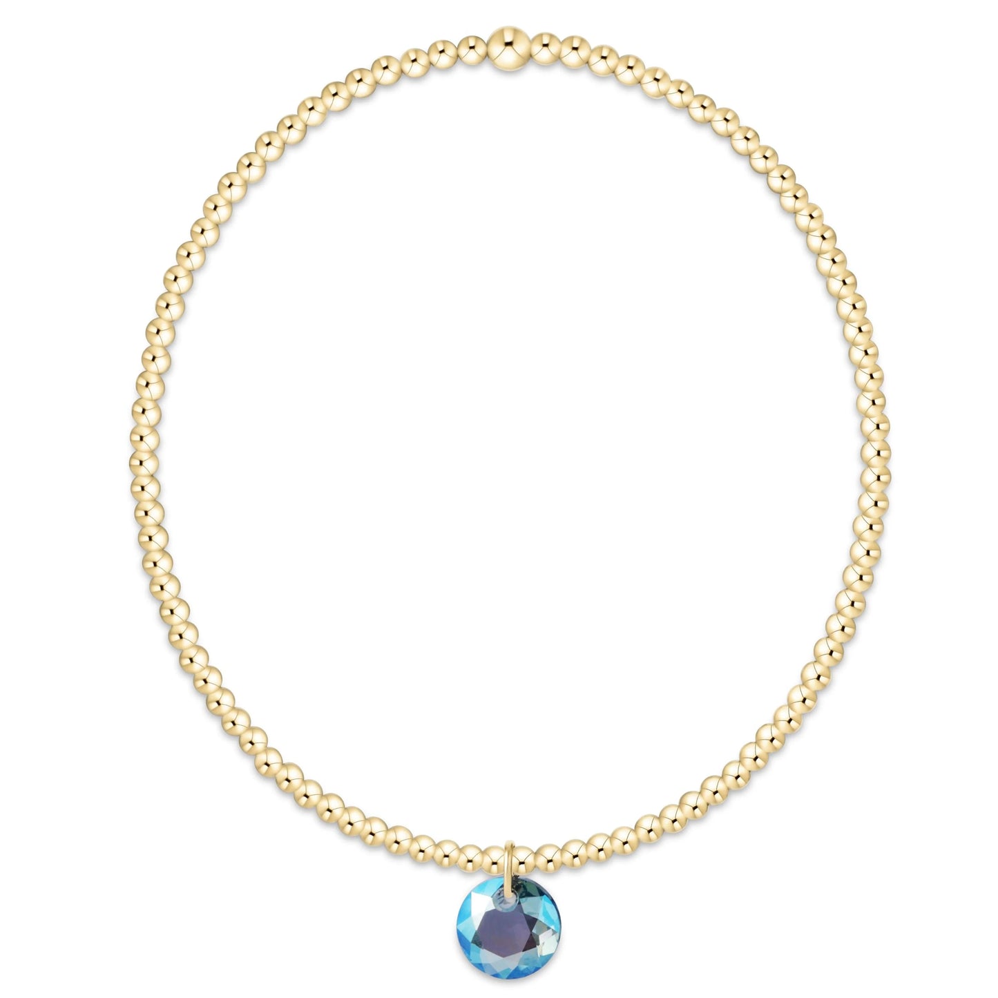 Enewton Classic Gold 2mm Bracelet - Reflection Charm 3