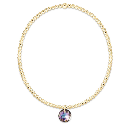 Enewton Classic Gold 2mm Bracelet - Reflection Charm 6