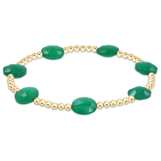 Enewton Extends - Admire Gold 3mm Bead Bracelet - Green Onyx