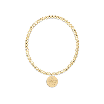 enewton eCOLLEGIATE Classic Gold 3mm Bracelet - Wake Forest