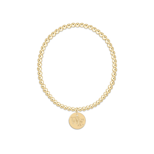 enewton eCOLLEGIATE Classic Gold 3mm Bracelet - Wake Forest