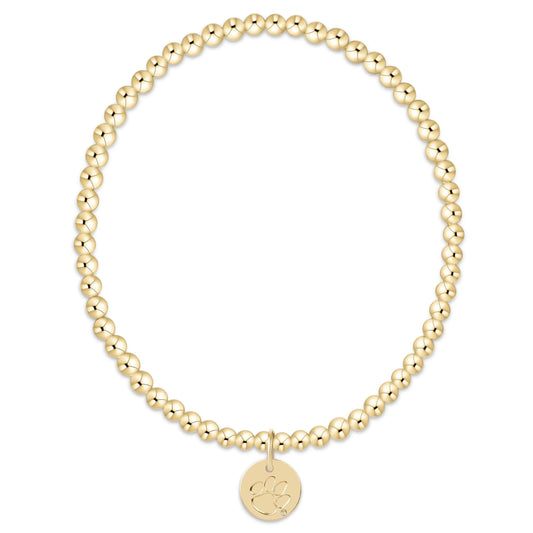 enewton eCOLLEGIATE Classic Gold 3mm Bracelet - Clemson