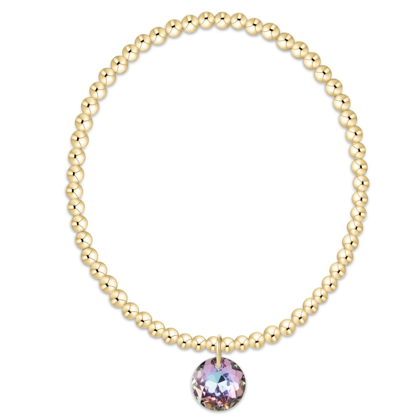 Enewton Classic Gold 3mm Bracelet - Reflection Charm 6