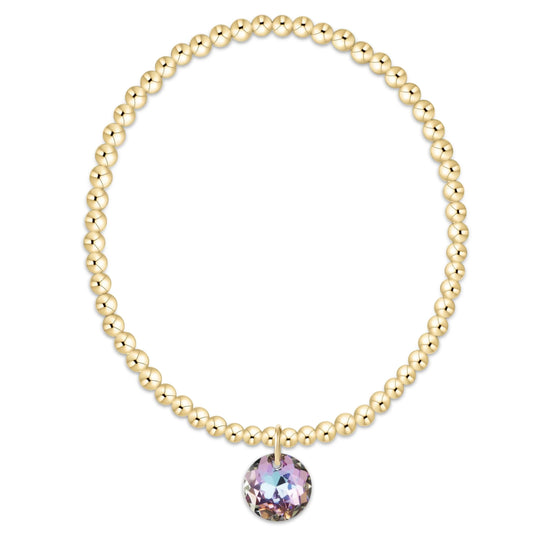 Enewton Classic Gold 3mm Bracelet - Reflection Charm 6