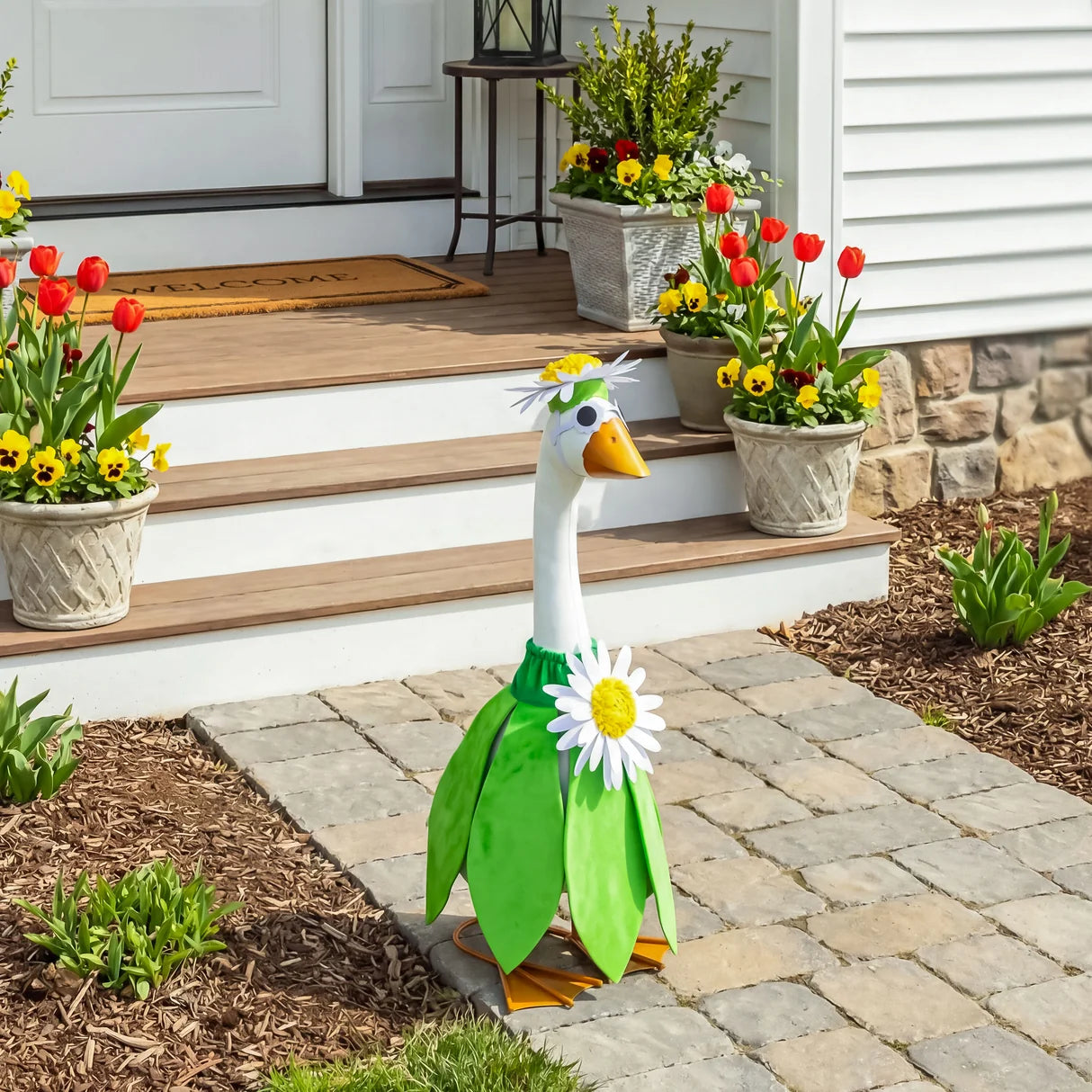 Evergreen Porch Goose Daisy Outfit