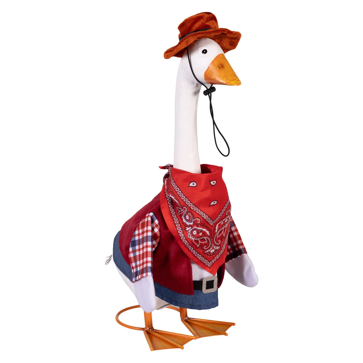 Evergreen Porch Goose Wild West Outfit