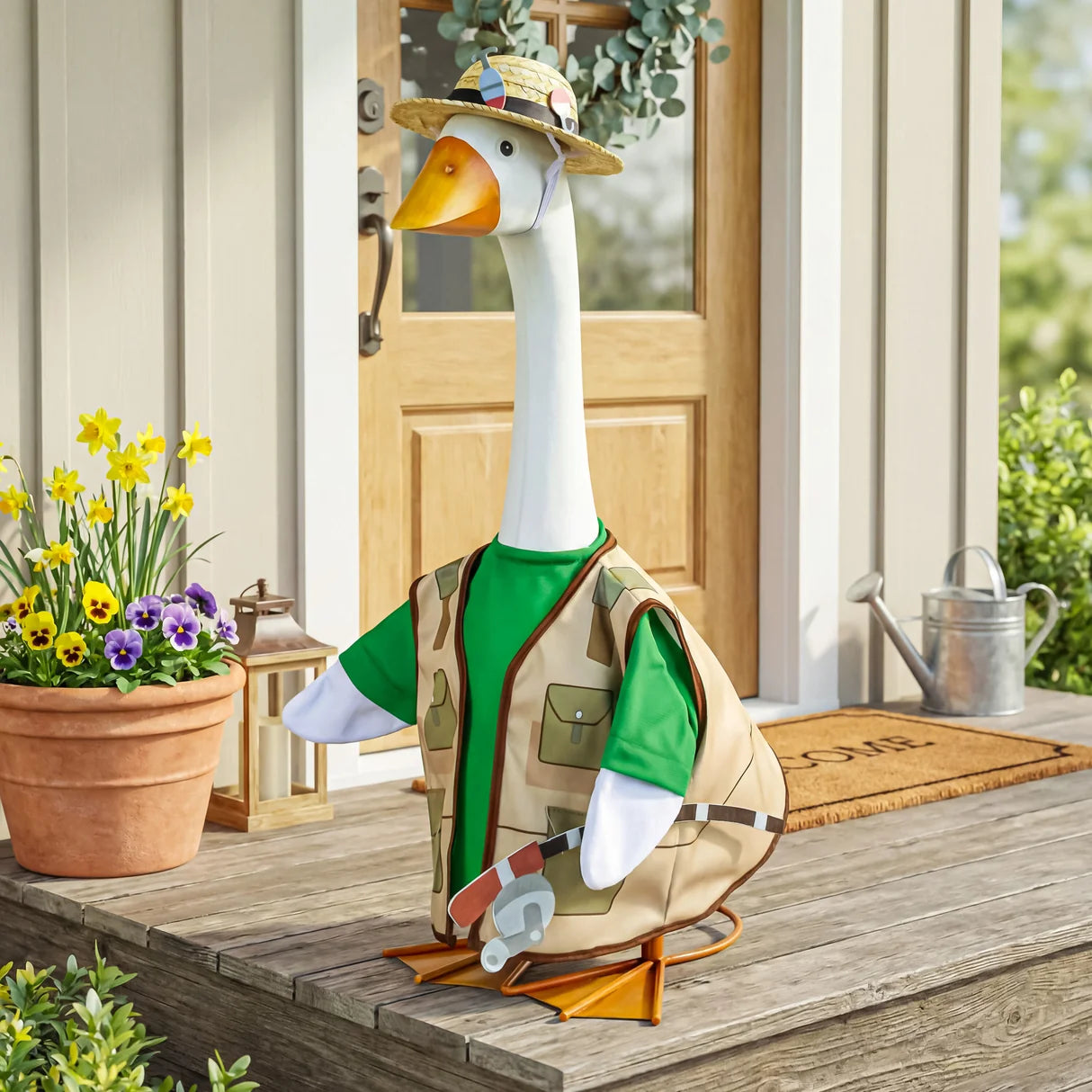 Evergreen Porch Goose Go Fishing Outfit